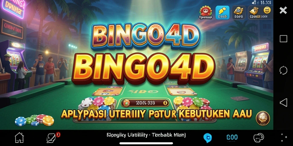 Tampilan utama <strong>BINGO4D</strong> menampilkan berbagai fitur Utility yang memudahkan pengguna.