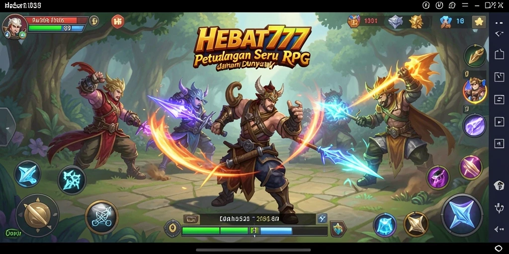 Tangkapan layar HEBAT777 menampilkan pertarungan seru dalam dunia RPG.