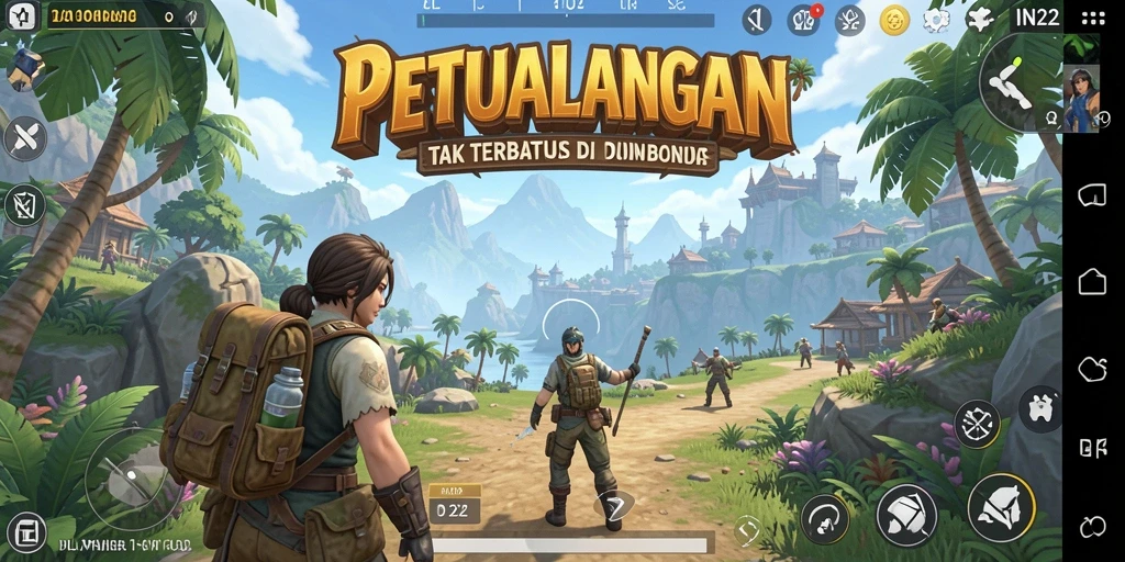Tangkapan layar gameplay menunjukkan eksplorasi luas di dunia Open World.