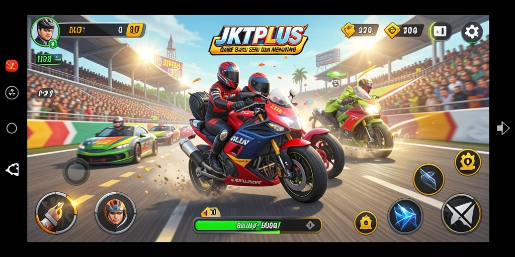 Tampilan gameplay JKTPLUS yang seru dan mendebarkan.