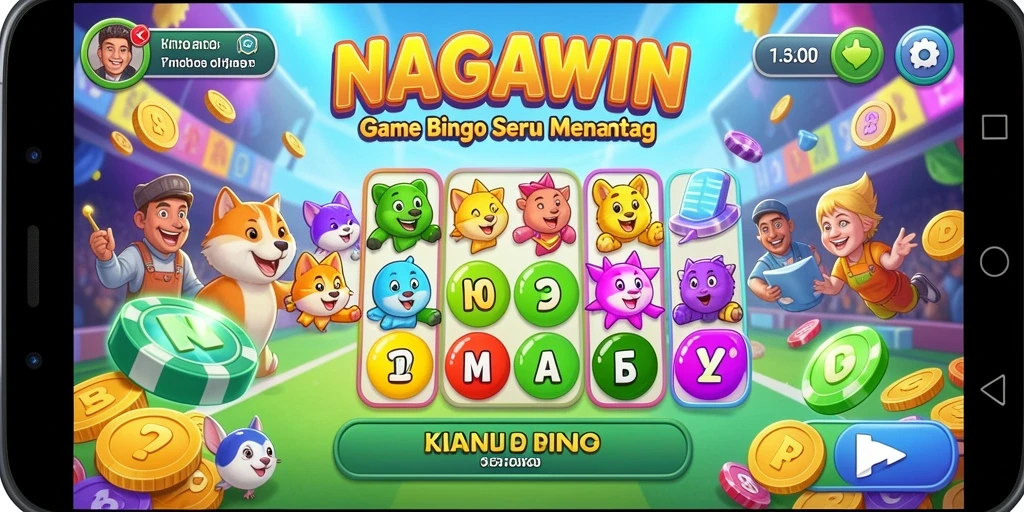 Screenshot gameplay NAGAWIN menampilkan keseruan bermain Bingo.