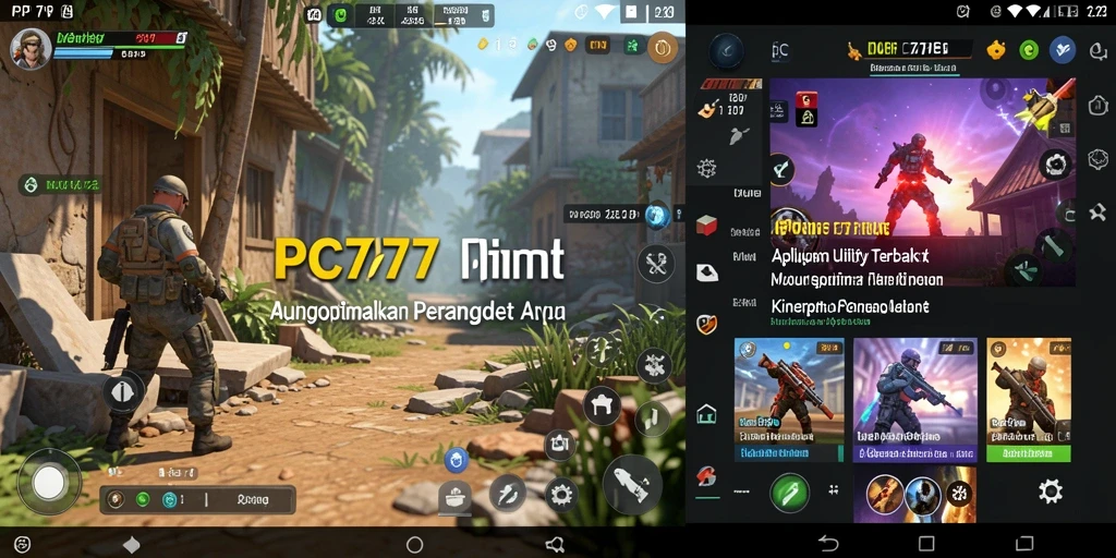 Screenshot utama PC777 yang menunjukkan antarmuka pengguna aplikasi Utility.